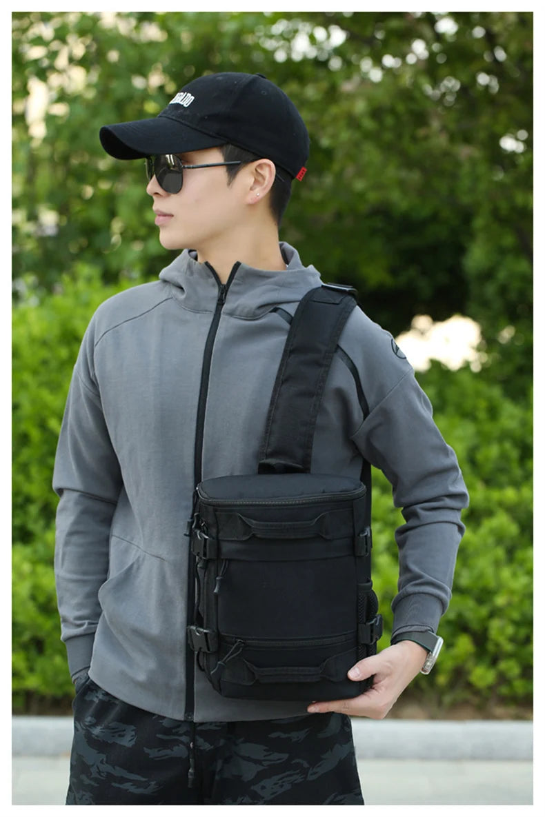 Tactical climbing chest bag oxford large capacity multi-wear adjustable strap - product image