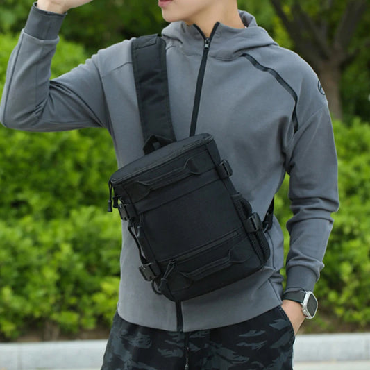Tactical climbing chest bag oxford large capacity multi-wear adjustable strap - product image