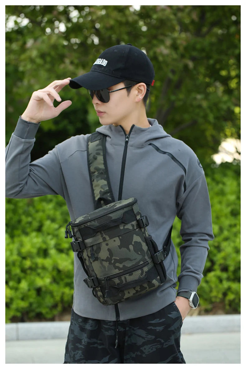 Tactical climbing chest bag oxford large capacity multi-wear adjustable strap - product image
