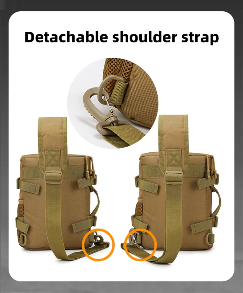 Tactical climbing chest bag oxford large capacity multi-wear adjustable strap - product image