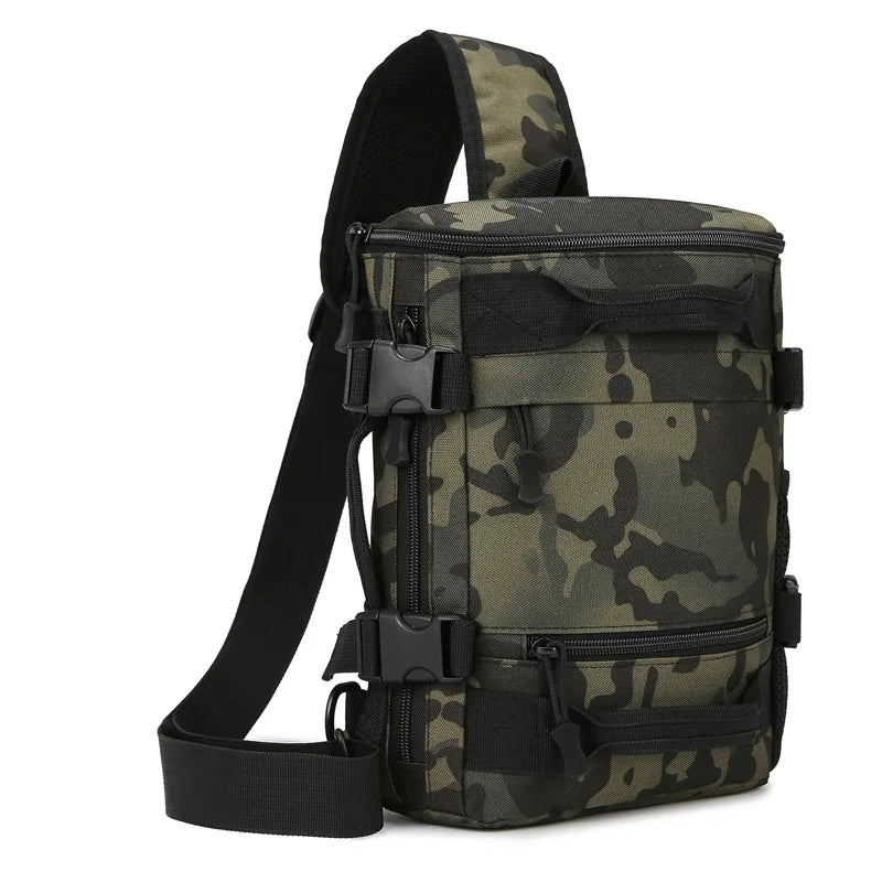 Tactical climbing chest bag oxford large capacity multi-wear adjustable strap - product image