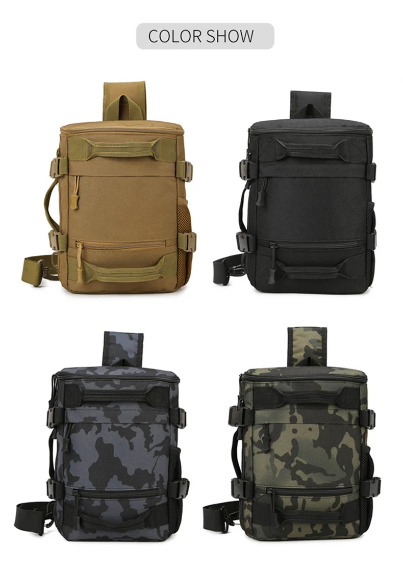 Tactical climbing chest bag oxford large capacity multi-wear adjustable strap - product image