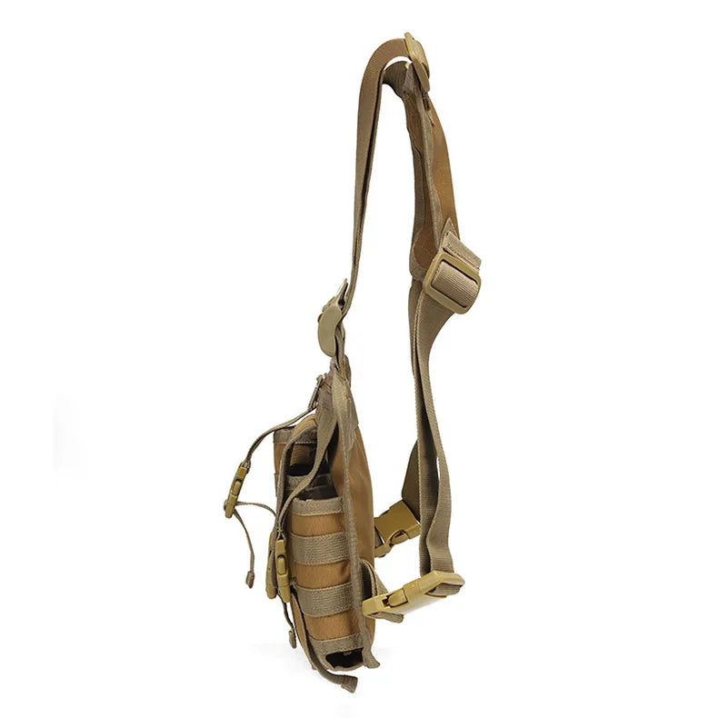 Tactical climbing chest bag oxford large storage molle system detachable strap - product image