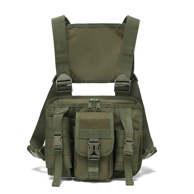 Tactical climbing chest bag oxford large storage molle system detachable strap - product image
