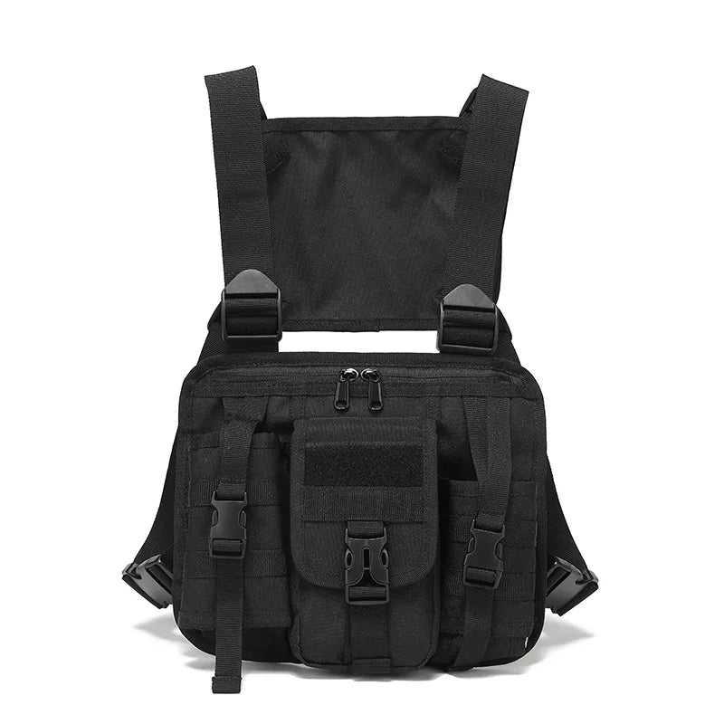 Tactical climbing chest bag oxford large storage molle system detachable strap - product image