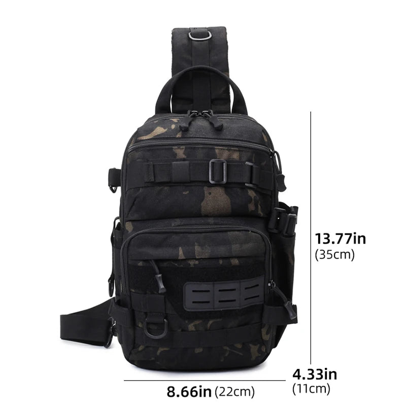 Tactical climbing chest bag oxford multi-compartment molle system - product image