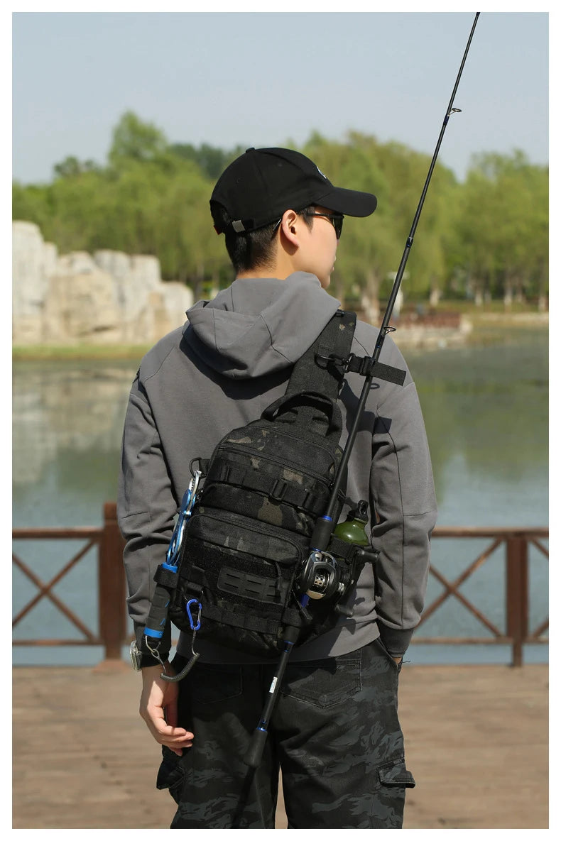 Tactical climbing chest bag oxford multi-compartment molle system - product image
