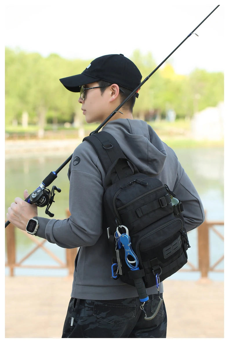 Tactical climbing chest bag oxford multi-compartment molle system - product image