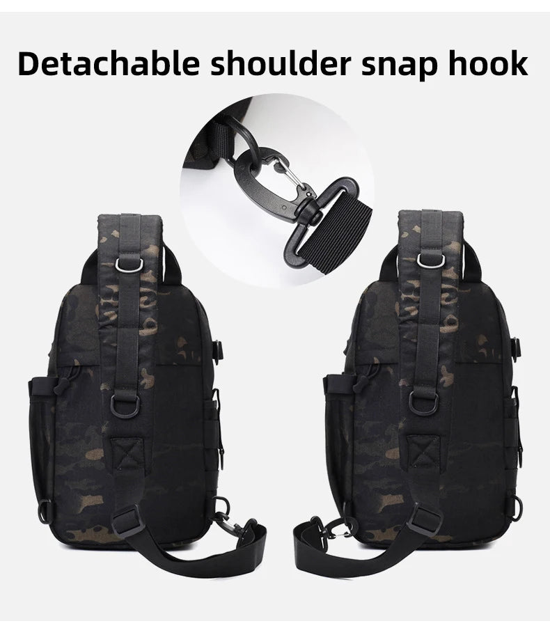 Tactical climbing chest bag oxford multi-compartment molle system - product image