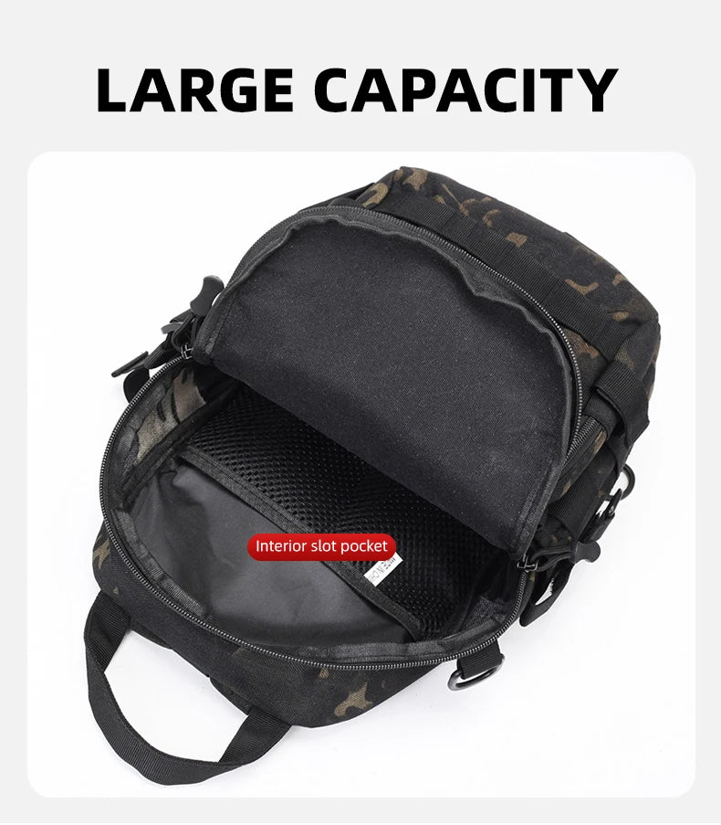 Tactical climbing chest bag oxford multi-compartment molle system - product image