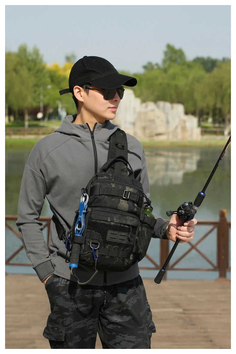 Tactical climbing chest bag oxford multi-compartment molle system - product image