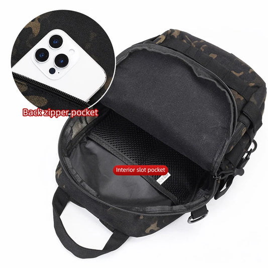 Tactical climbing chest bag oxford multi-compartment molle system - product image