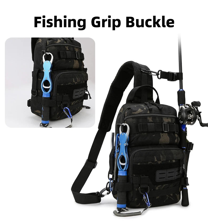 Tactical climbing chest bag oxford multi-compartment molle system - product image