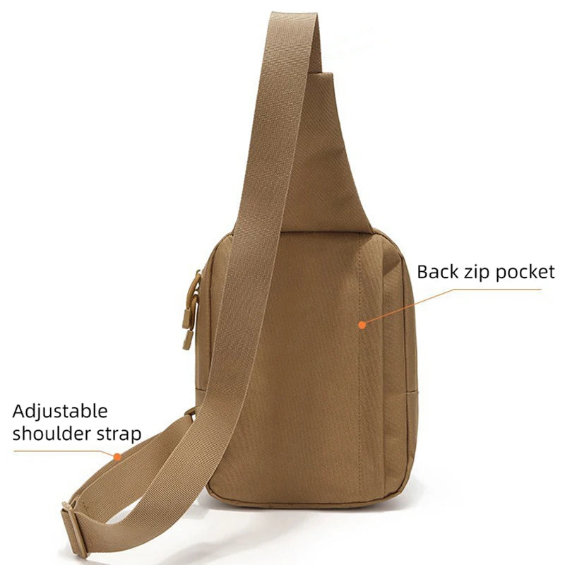Tactical climbing chest bag oxford multi-layer storage adjustable straps - product image