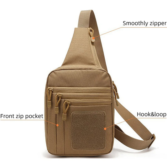 Tactical climbing chest bag oxford multi-layer storage adjustable straps - product image
