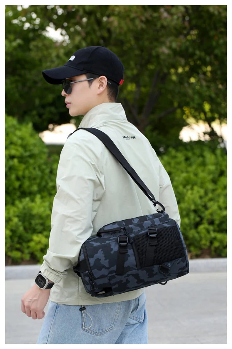 Tactical climbing chest bag oxford multi-pocket lightweight detachable strap - product image