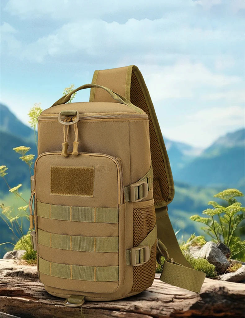 Tactical climbing chest bag oxford multi-pocket lightweight detachable strap - product image