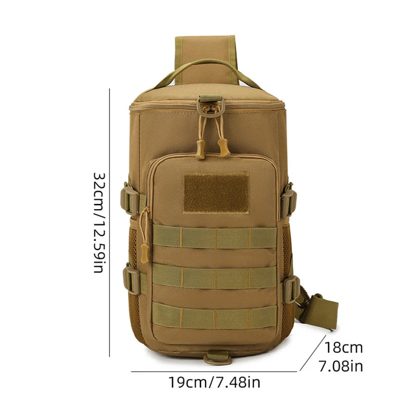 Tactical climbing chest bag oxford multi-pocket lightweight detachable strap - product image