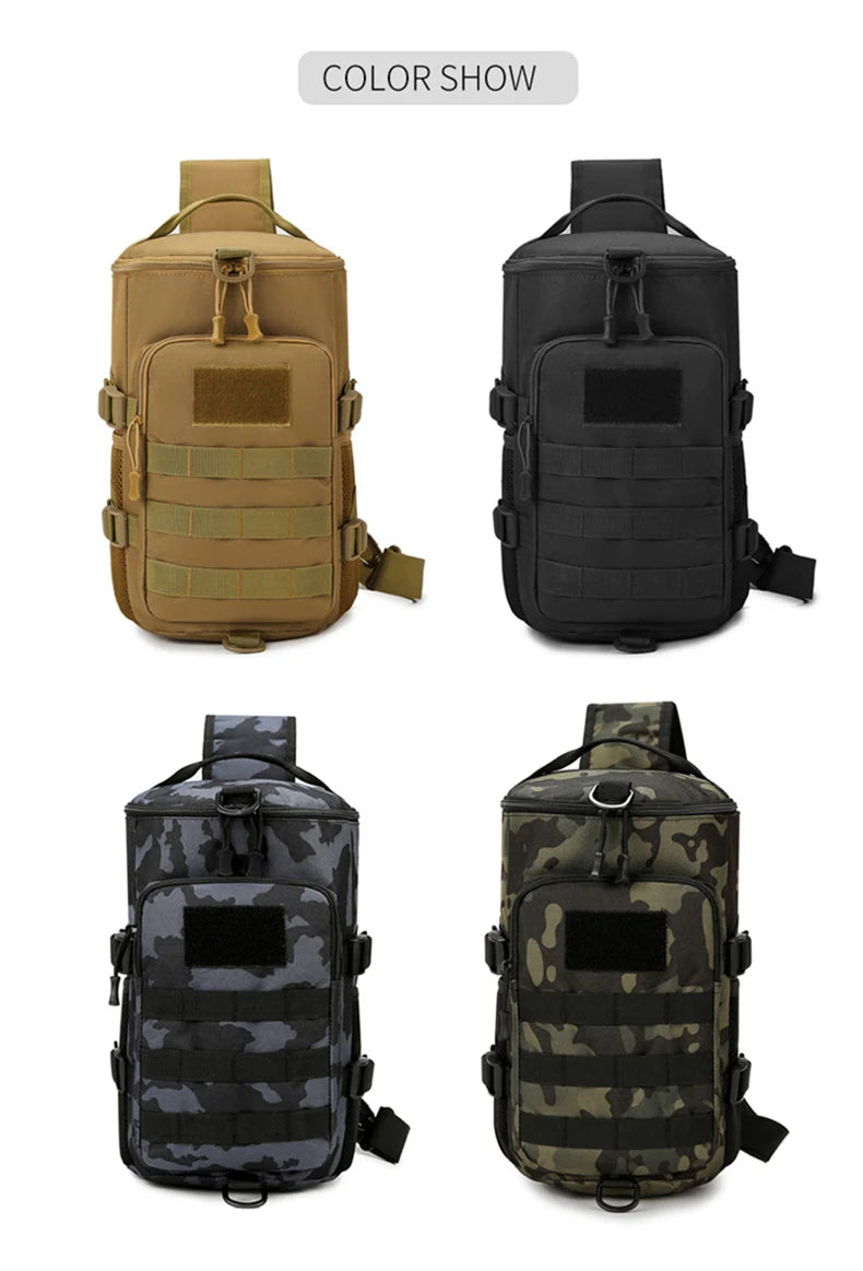 Tactical climbing chest bag oxford multi-pocket lightweight detachable strap - product image
