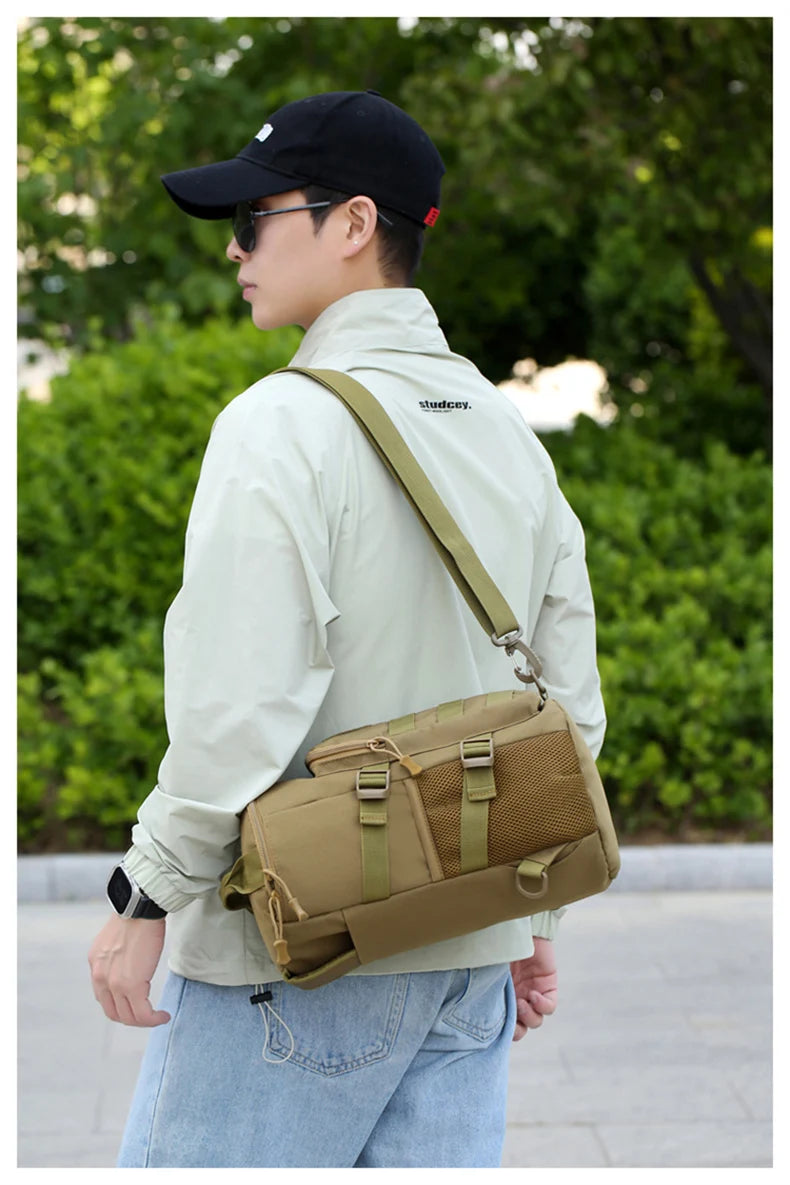 Tactical climbing chest bag oxford multi-pocket lightweight detachable strap - product image