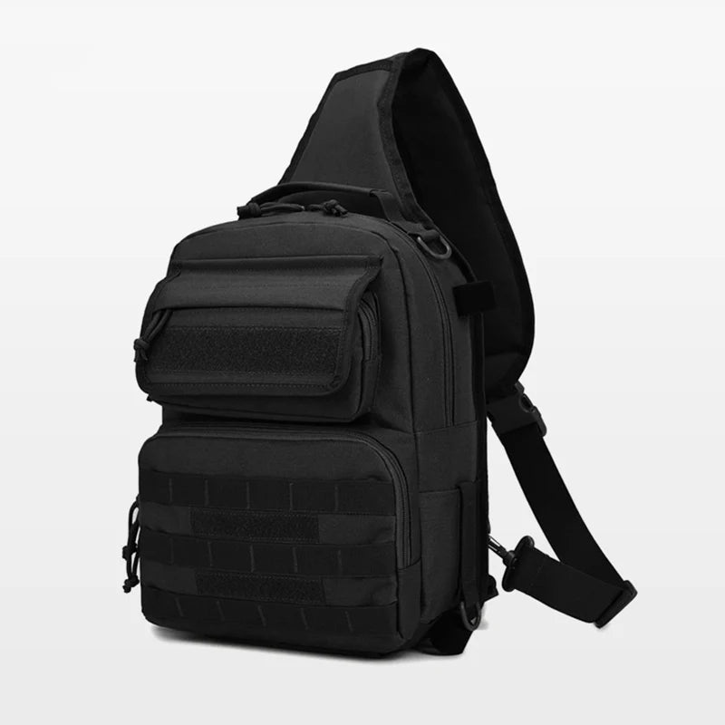 Tactical climbing chest bag oxford rod holder large capacity molle system - product image