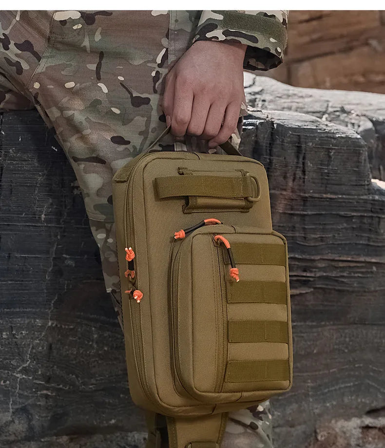 Tactical climbing waist bag nylon large storage molle multi-pocket fanny pack - product image