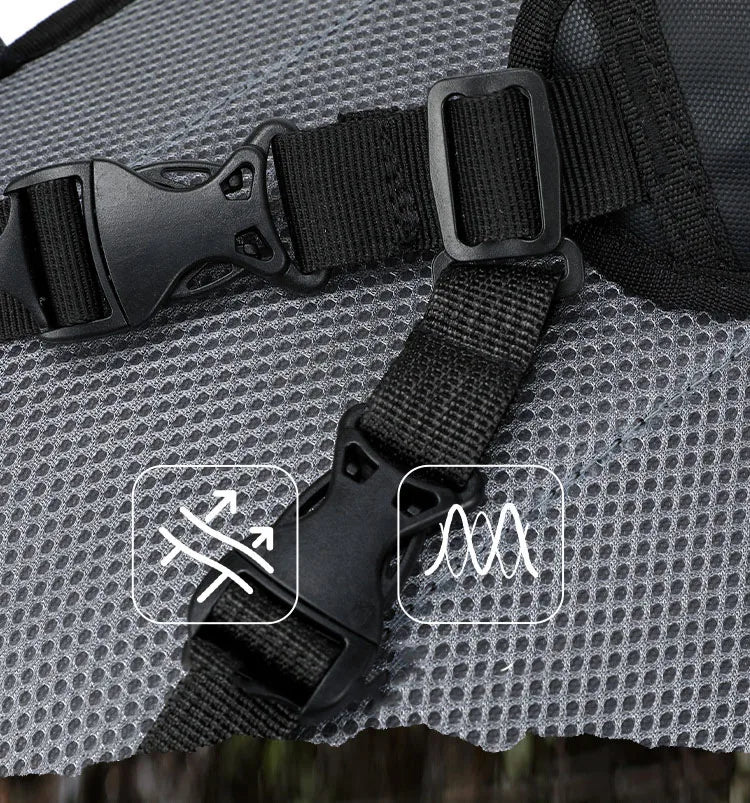Tactical fishing climbing chest bag with rod holder large capacity oxford - product image