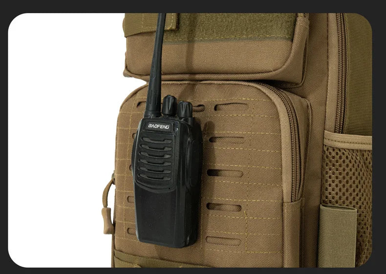 Tactical oxford chest bag large capacity molle system fishing rod holder - product image