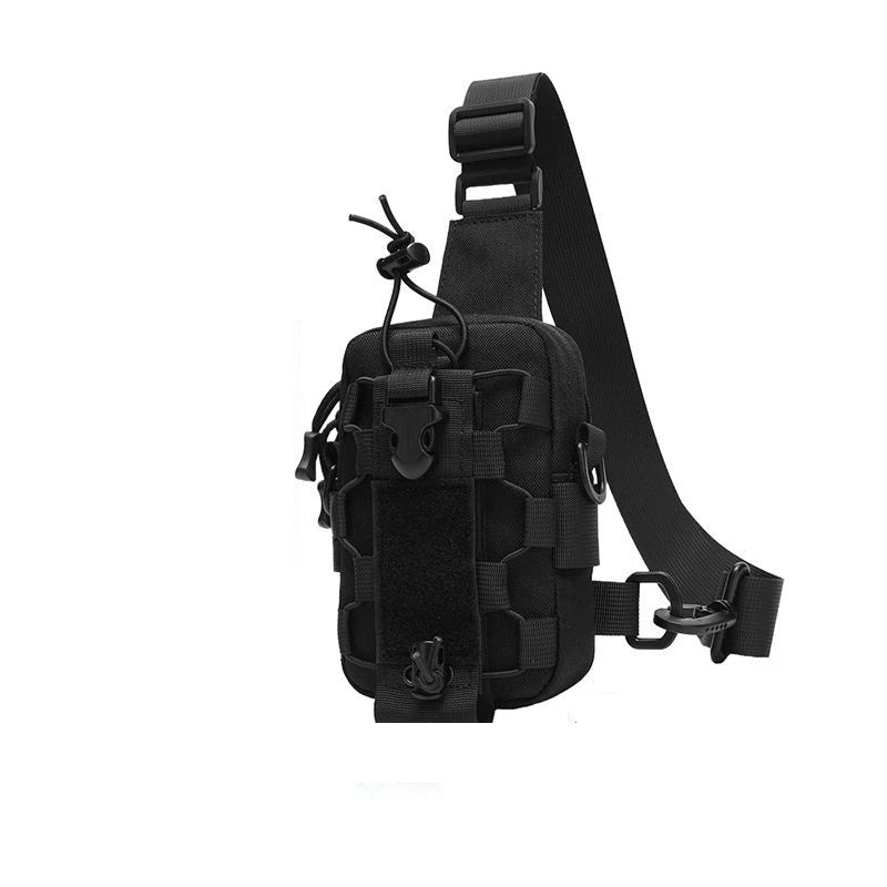 Tactical oxford sling chest bag water-resistant multi-pocket molle system - product image