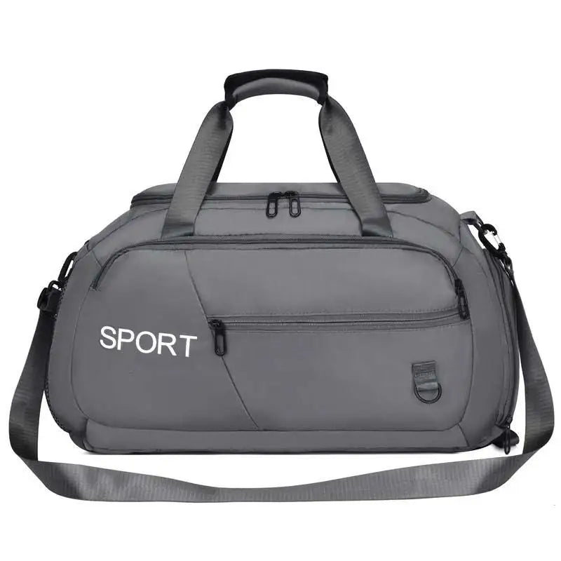 Terylene large capacity fitness gym bag with wet dry separation and shoe pocket - product image