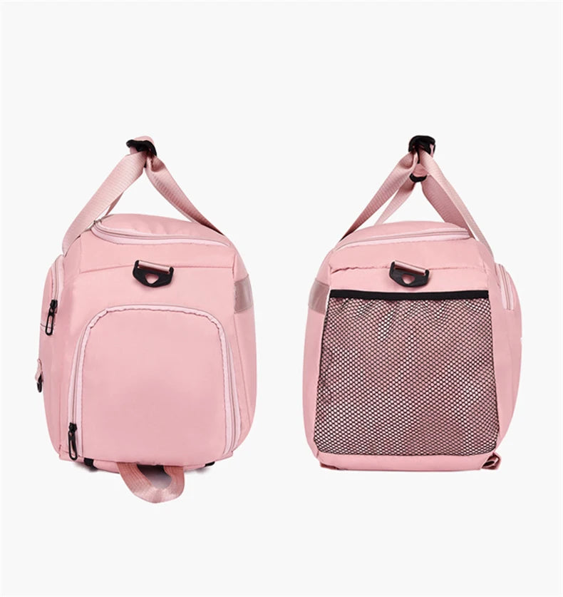 Terylene large capacity fitness gym bag with wet dry separation and shoe pocket - product image