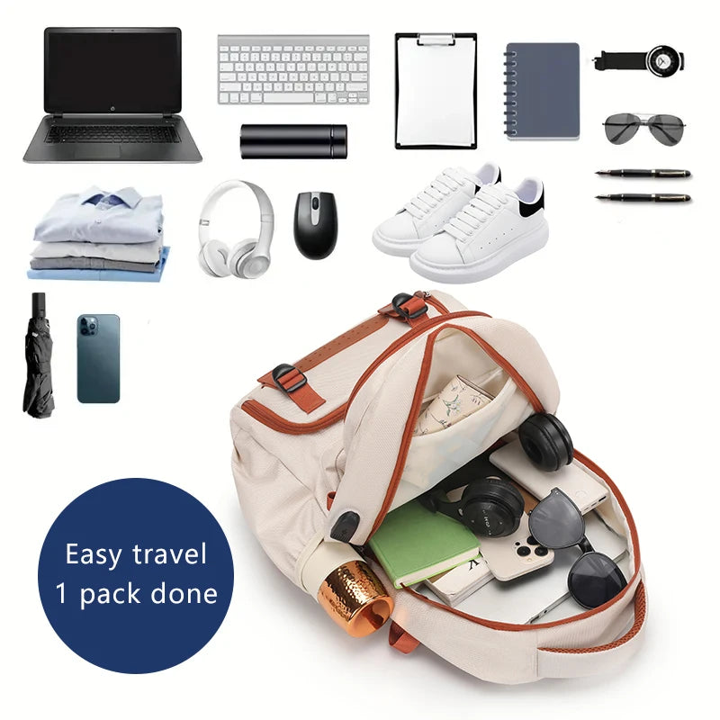 Terylene usb charging climbing backpack large capacity laptop shoe compartment - product image