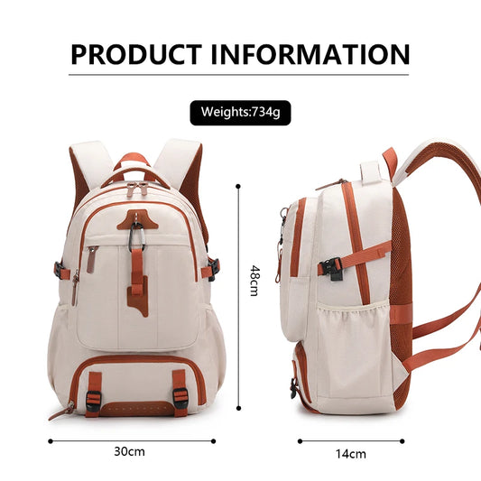 Terylene usb charging climbing backpack large capacity laptop shoe compartment - product image