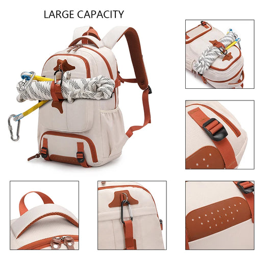 Terylene usb charging climbing backpack large capacity laptop shoe compartment - product image