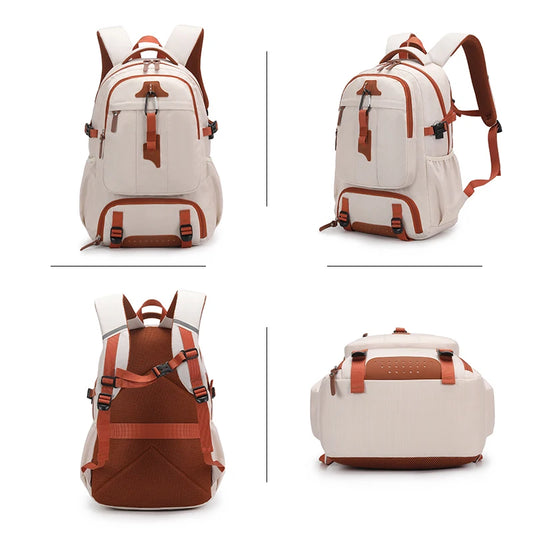 Terylene usb charging climbing backpack large capacity laptop shoe compartment - product image