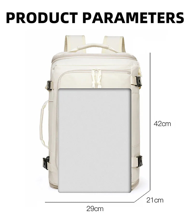 Terylene usb climbing backpack expandable shoe laptop compartments - product image