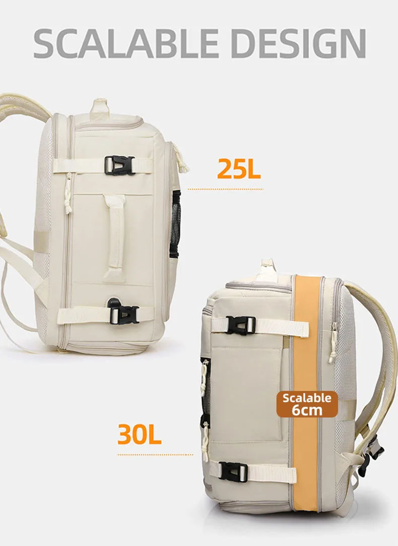 Terylene usb climbing backpack expandable shoe laptop compartments - product image