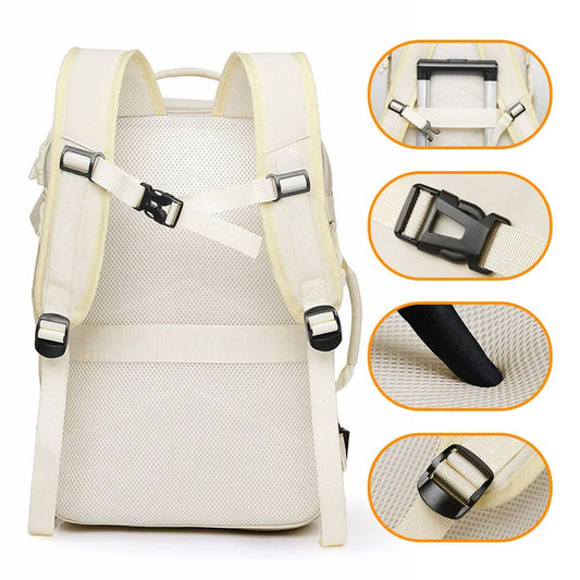Terylene usb climbing backpack expandable shoe laptop compartments - product image
