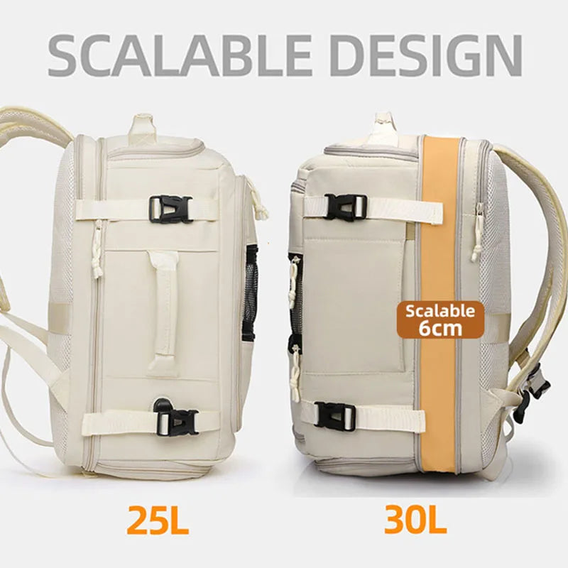Terylene usb climbing backpack expandable shoe laptop compartments - product image