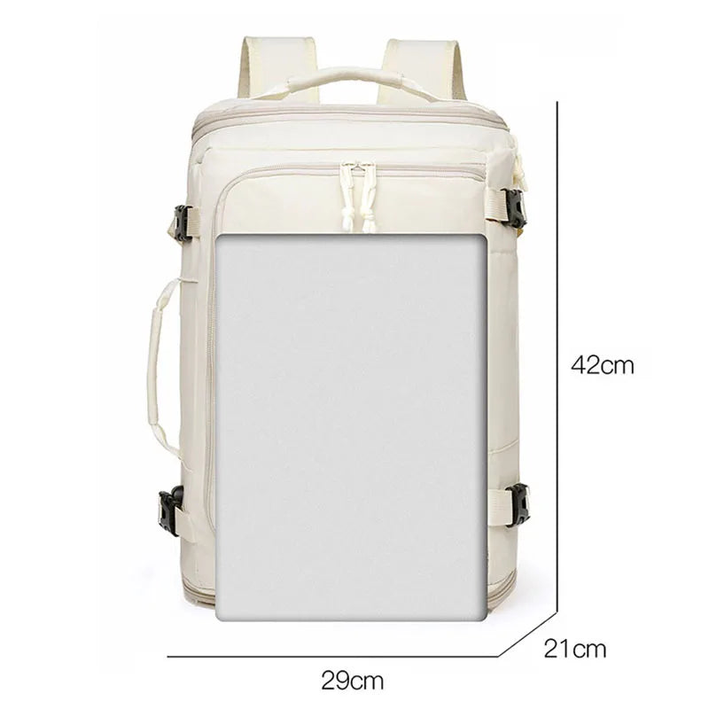 Terylene usb climbing backpack expandable shoe laptop compartments - product image