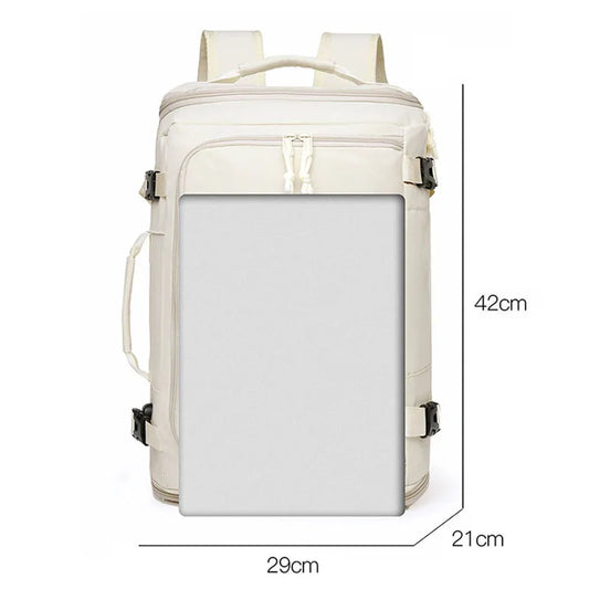 Terylene usb climbing backpack expandable shoe laptop compartments - product image