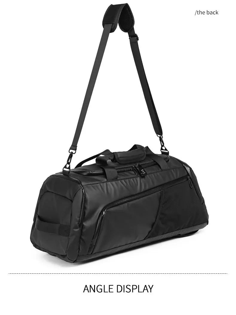 Terylene waterproof large capacity gym fitness bag with dry wet separation - product image