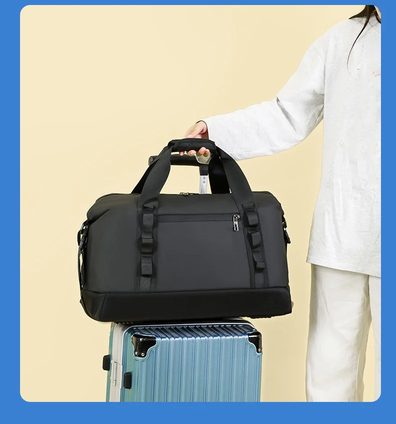 Travel gym duffel bag lightweight shoulder crossbody carry on short camping - product image