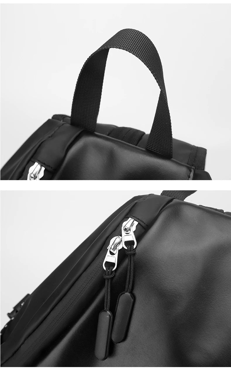 Triangle climbing backpack pu large capacity reflective stripes detachable strap - product image