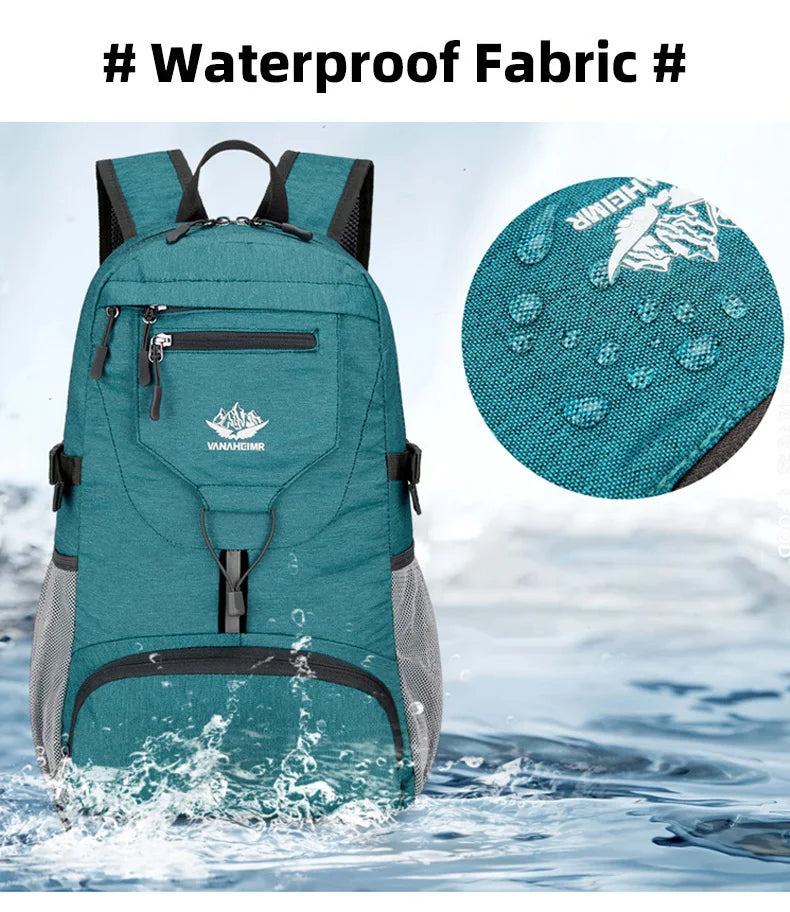 Ultralight foldable nylon camping hiking backpack with multi pockets - product image