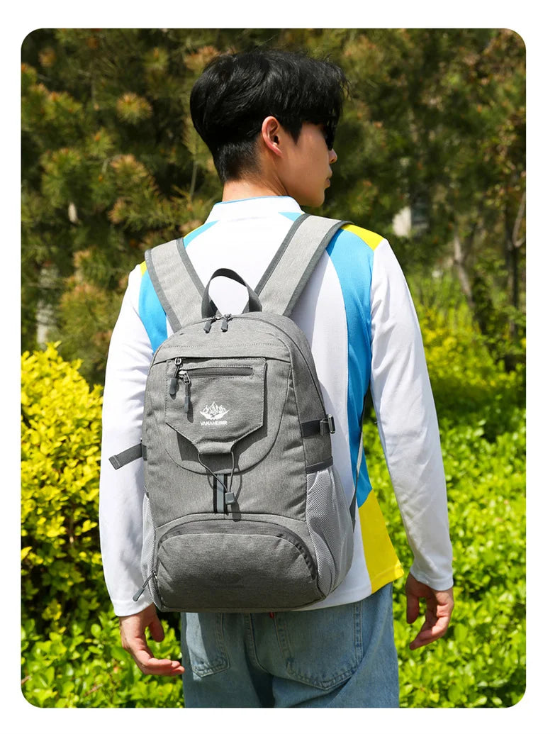 Ultralight foldable nylon camping hiking backpack with multi pockets - product image