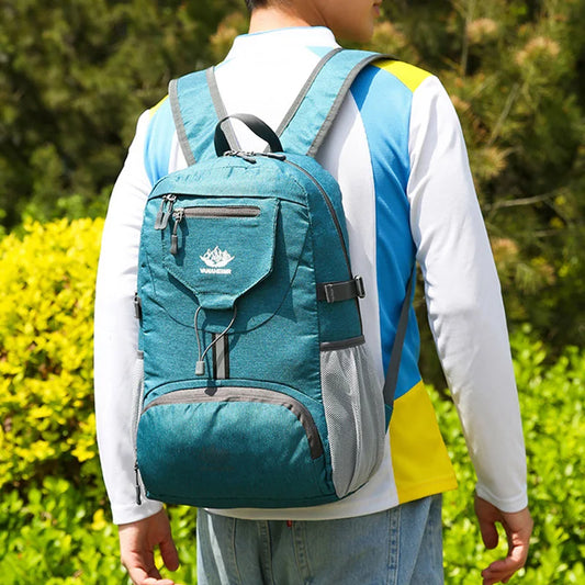 Ultralight foldable nylon camping hiking backpack with multi pockets - product image