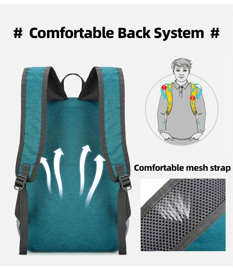 Ultralight foldable nylon camping hiking backpack with multi pockets - product image