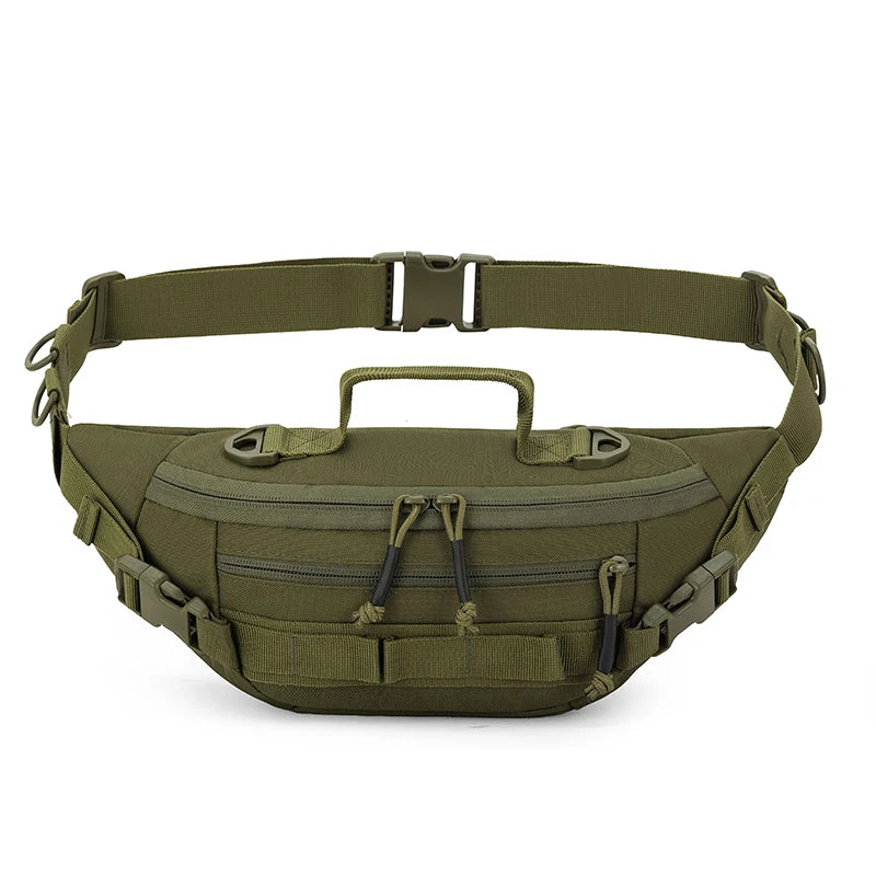 Unisex outdoor travel waist bag large capacity multi-layer storage nylon - product image