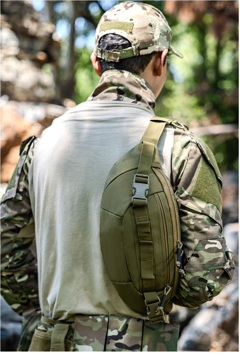 Unisex outdoor travel waist bag large capacity multi-layer storage nylon - product image
